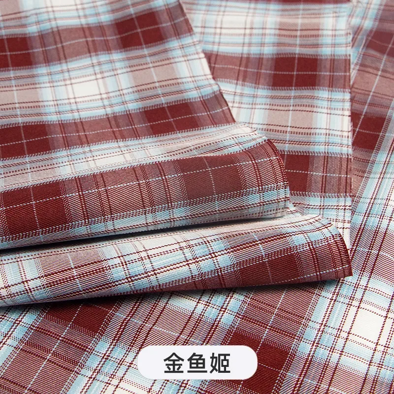Plaid Fabric By The Meter for Japanese Jk Uniform Skirts Clothing Hair Band Clothes Pillowcases DIY Sewing Textile Anti Wrinkle