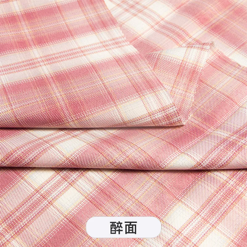 Plaid Fabric By The Meter for Japanese Jk Uniform Skirts Clothing Hair Band Clothes Pillowcases DIY Sewing Textile Anti Wrinkle