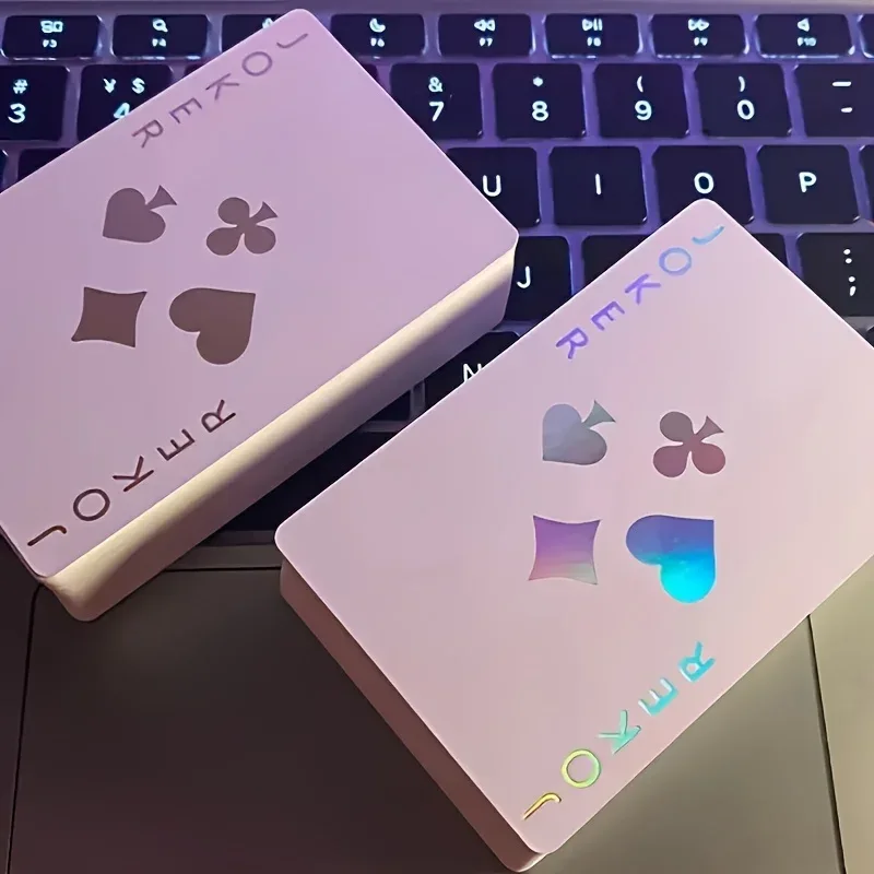 Luminous poker set, suitable for parties, Halloween and Christmas gifts, durable paper, family entertainment and gaming nights