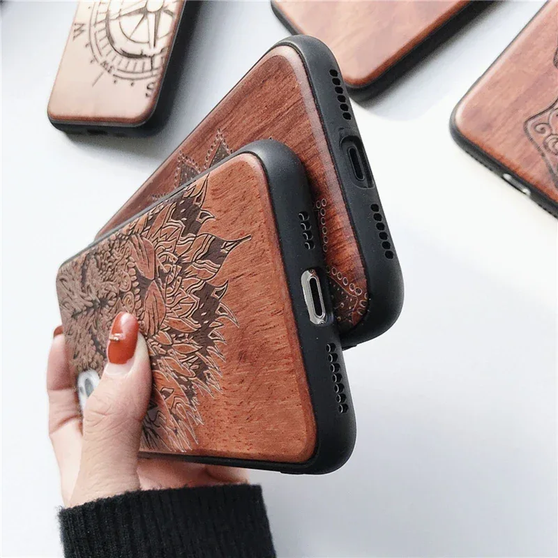 Natural Wood Phone Case For Xiaomi Mi 9 10 11 12 13 14 15 Pro Cover For Xiaomi 15 14 12S 12X 13 Ultra Wood Funda DIY Shell Coque