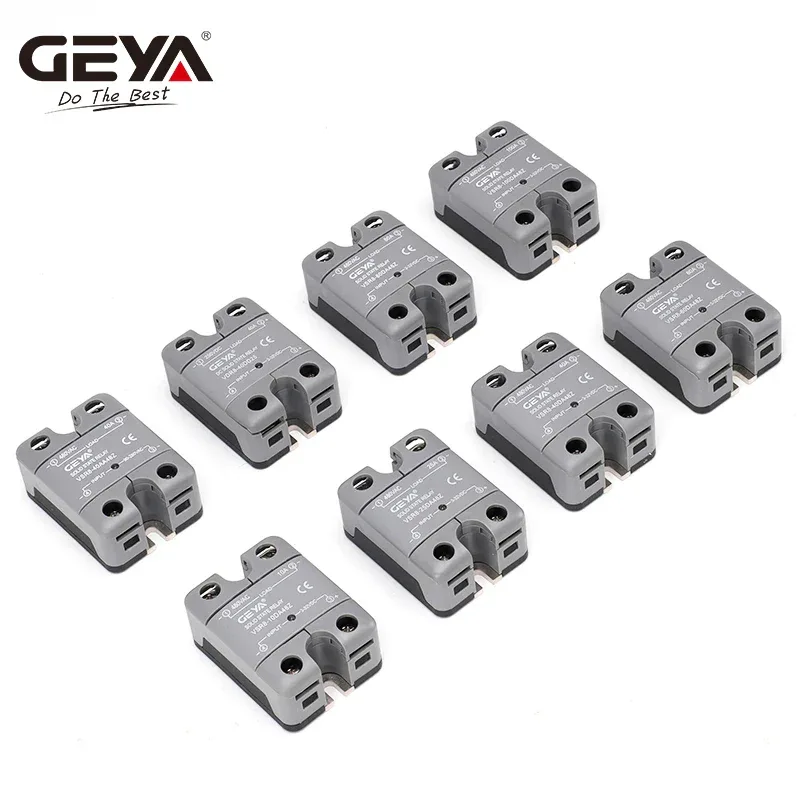 GEYA Single Phase Solid State Relay SSR 10DA 25DA 40DA Relay DC to AC 3-32V Input DC & 24-480VAC Output VSR8