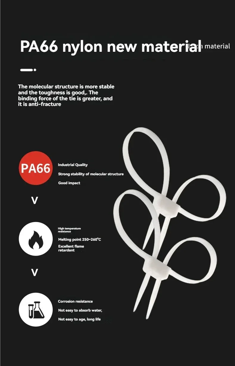 2/20PCS 27.5" Heavy Duty Police Plastic Handcuffs – Flexible Self-Locking Double-Head Nylon Cable Zip Ties