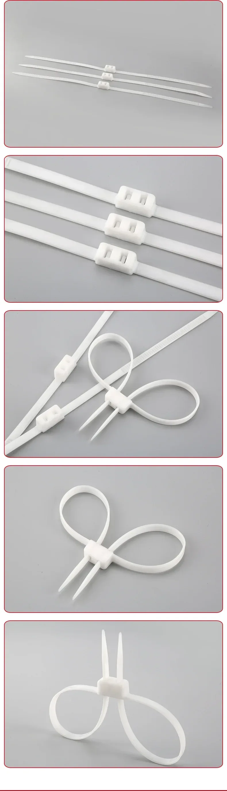 2/20PCS 27.5" Heavy Duty Police Plastic Handcuffs – Flexible Self-Locking Double-Head Nylon Cable Zip Ties