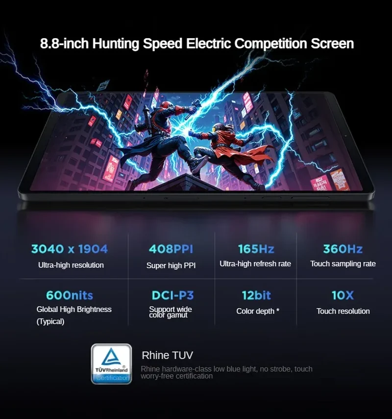 Small For Gaming CN Lenovo Legion Y700 4th8.8" 165Hz High Refresh Rate Gaming Tablet PC Snapdragon 8 Elite 7600mAh 68W Charging