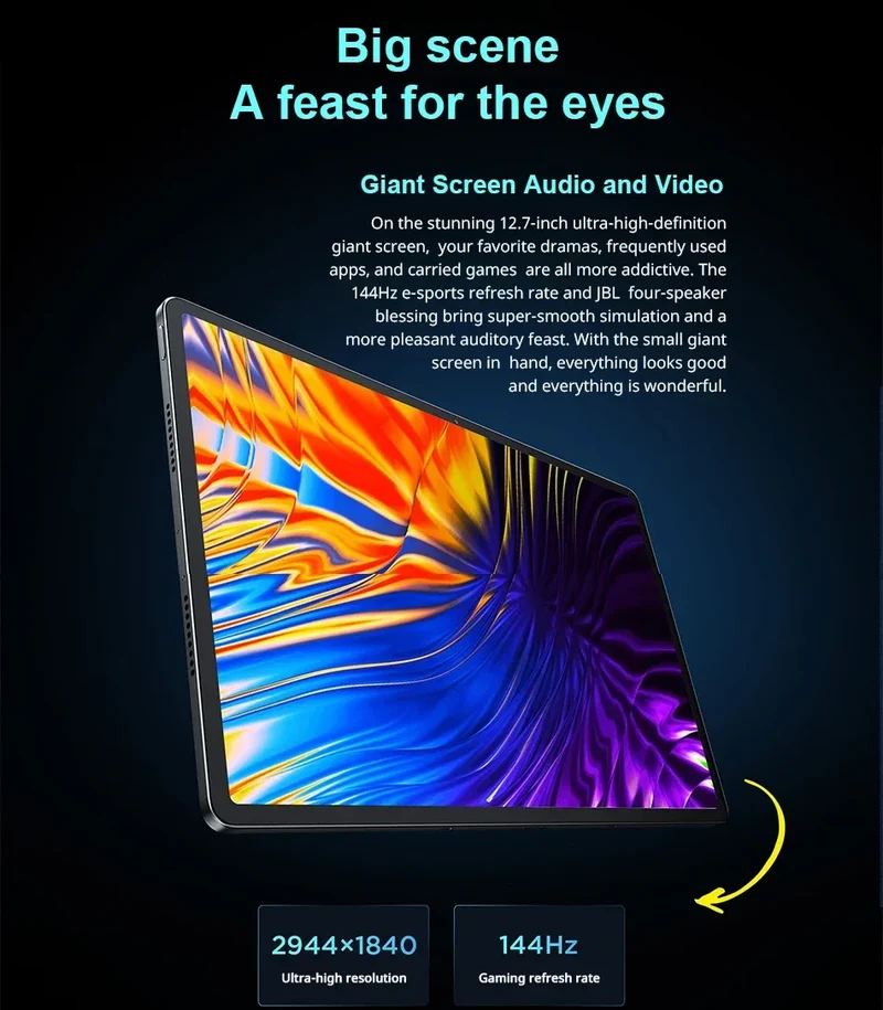 Global ROM Lenovo Xiaoxin Pad Pro 2025 12.7 inch Tablet Original Dimensity 8300 144Hz 2.9K Display Android 14 10200mAh Pad PC