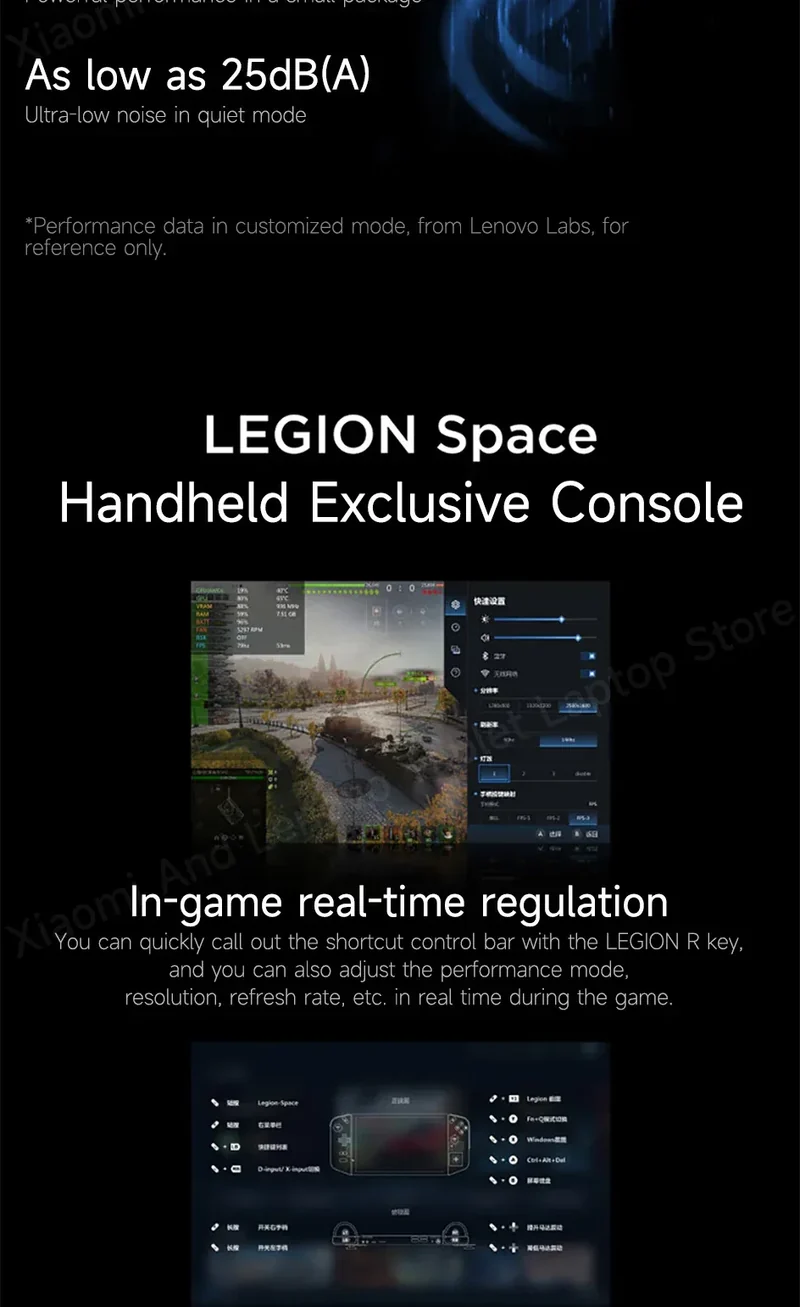 Lenovo LEGION Go Original Handheld game console PDA/PPC AMD Ryzen Z1 Extreme 8.8" 2.5K 144Hz Support FPS mode Portable laptop
