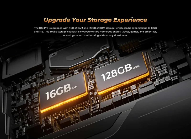 OUKITEL RT3 PRO 8-inch HD Rugged Tablet 13.9mm Ultra-Slim Profile IP68 &IP69K & MIL-STD-810H, 16(4+12)GB +128GB, 5150mAh Battery