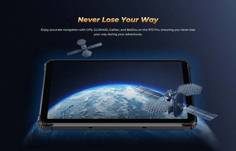 OUKITEL RT3 PRO 8-inch HD Rugged Tablet 13.9mm Ultra-Slim Profile IP68 &IP69K & MIL-STD-810H, 16(4+12)GB +128GB, 5150mAh Battery