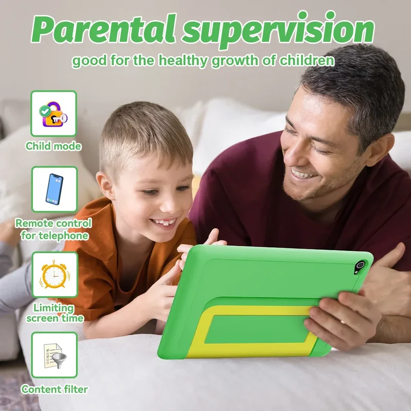 Kid Tablet 10Inch Android15 20GB RAM 64GB ROM 128GB Expandable 5000mAh 8-Core WiFi Bluetooth Children's Gift KIDOZ Kids Software