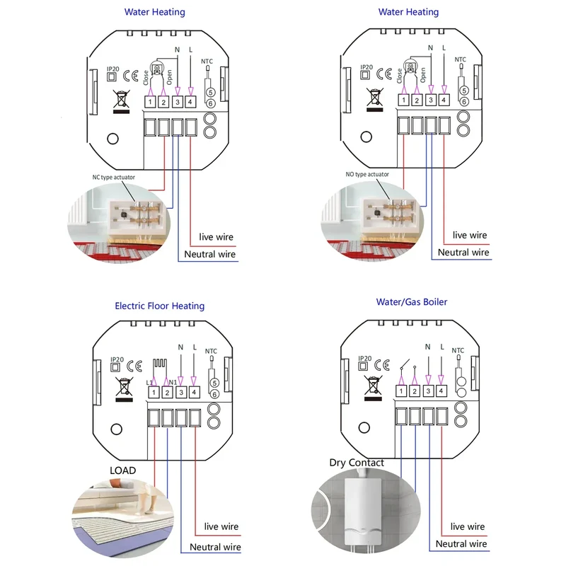 BSEED Zigbee Thermostat Modules Room Temperature Controller of Water/Electric Floor Heating Gas Boiler Tuya APP Work with Alex