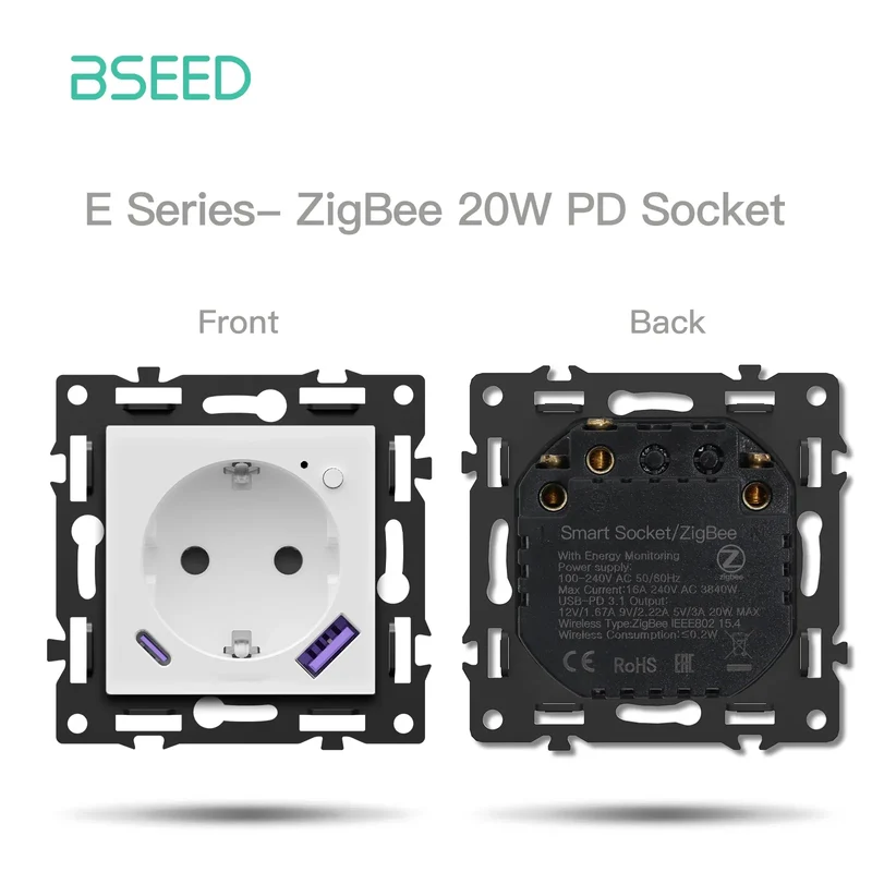 BSEED Zigbee Thermostat Modules Room Temperature Controller of Water/Electric Floor Heating Gas Boiler Tuya APP Work with Alex