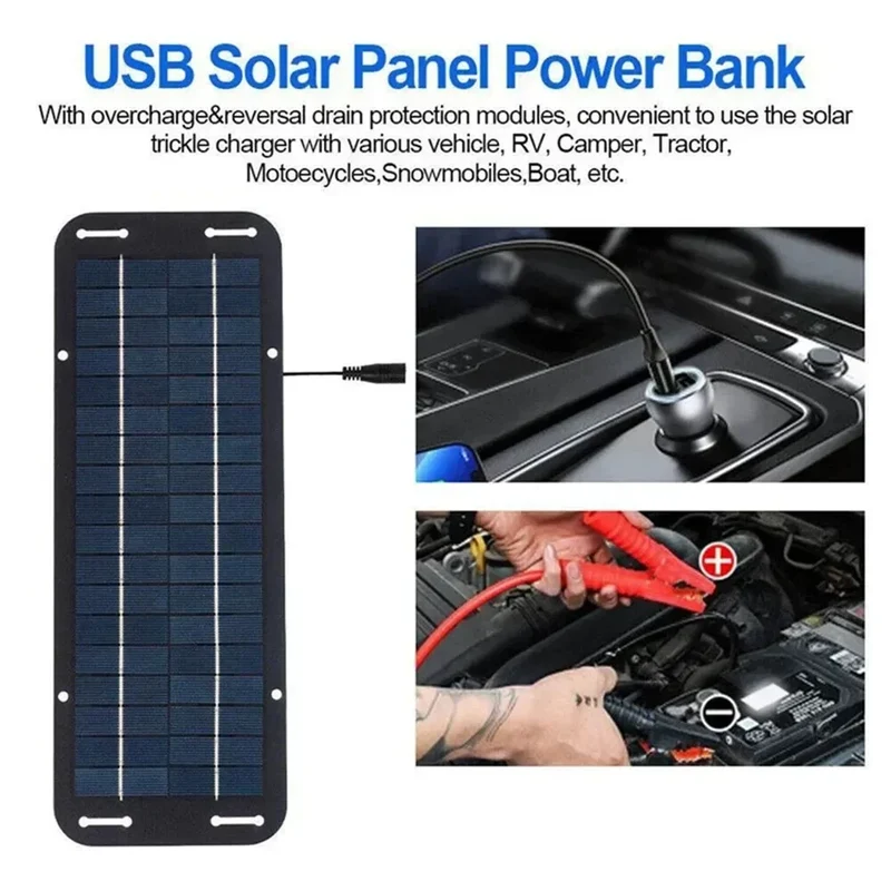Monocrystalline Solar Cells Solar Battery Trickle Charger 12V Olt Power Solar Panel Solar Battery Charger Car Van Boat Kit