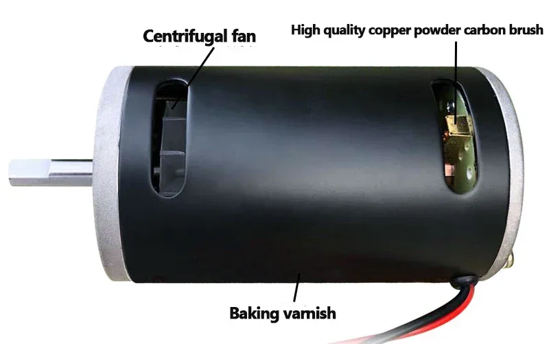 12V 300W 3600rpm/24V 500W 7000rpm High-power CW CCW Dual Bearing DC Permanent Magnet Motor