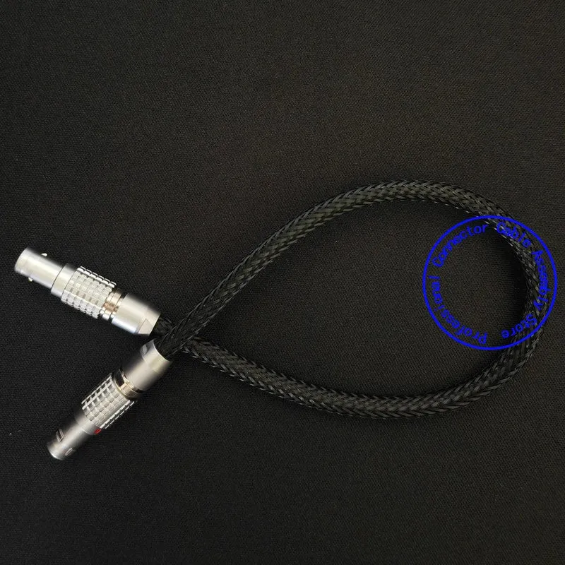 ARRI ALEXA RED Flexible Braid Power Cable for Teradek Bolt 4K XT LT, SmallHD monitor, 0B 2 Pin Straight Male to 2Pin Right Angle