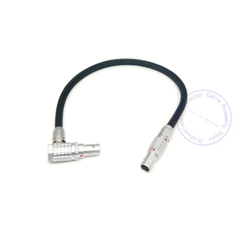 ARRI ALEXA RED Flexible Braid Power Cable for Teradek Bolt 4K XT LT, SmallHD monitor, 0B 2 Pin Straight Male to 2Pin Right Angle