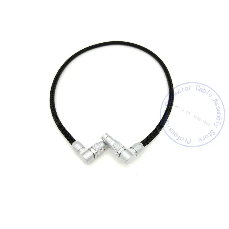ARRI ALEXA RED Flexible Braid Power Cable for Teradek Bolt 4K XT LT, SmallHD monitor, 0B 2 Pin Straight Male to 2Pin Right Angle