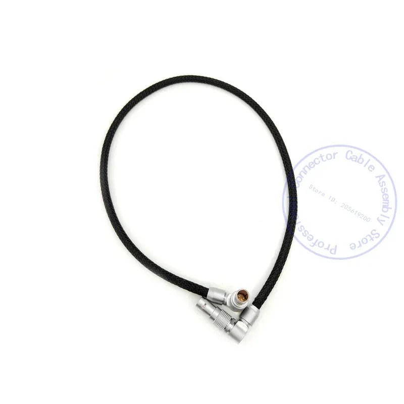 ARRI ALEXA RED Flexible Braid Power Cable for Teradek Bolt 4K XT LT, SmallHD monitor, 0B 2 Pin Straight Male to 2Pin Right Angle