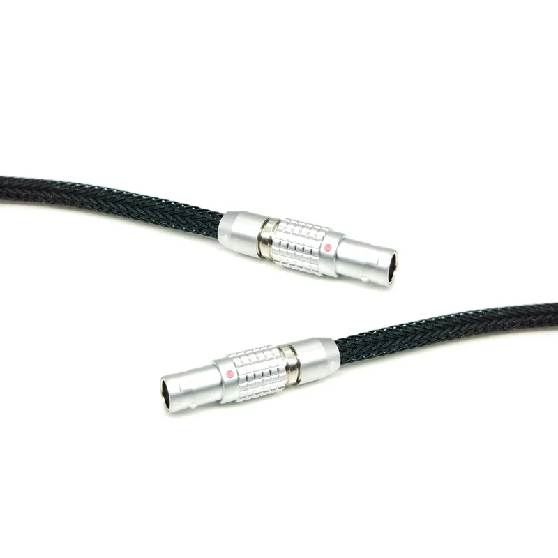 ARRI ALEXA RED Flexible Braid Power Cable for Teradek Bolt 4K XT LT, SmallHD monitor, 0B 2 Pin Straight Male to 2Pin Right Angle