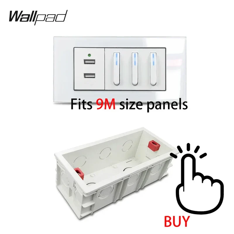 1 2 3 Gang Way Stair Cross Pass White Glass Switch DIY AU US 118*75mm 153*75mm 191*75mm Fan Dimmer Retro Switch with LED Wallpad