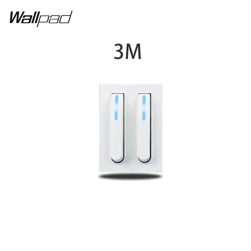 1 2 3 Gang Way Stair Cross Pass White Glass Switch DIY AU US 118*75mm 153*75mm 191*75mm Fan Dimmer Retro Switch with LED Wallpad