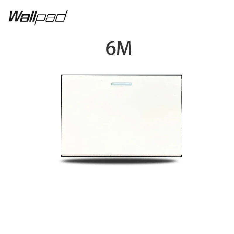1 2 3 Gang Way Stair Cross Pass White Glass Switch DIY AU US 118*75mm 153*75mm 191*75mm Fan Dimmer Retro Switch with LED Wallpad