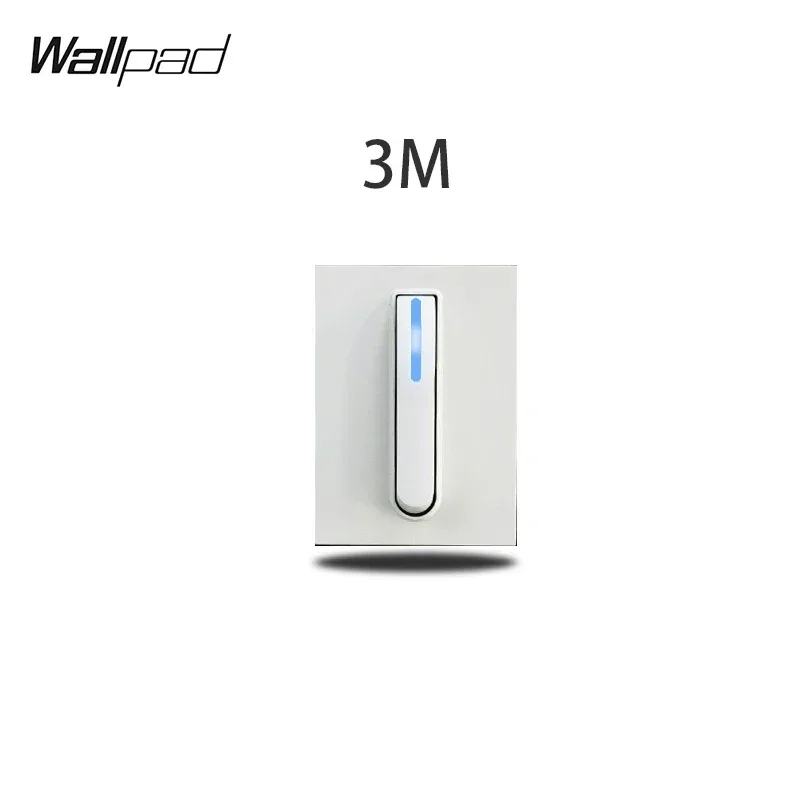 1 2 3 Gang Way Stair Cross Pass White Glass Switch DIY AU US 118*75mm 153*75mm 191*75mm Fan Dimmer Retro Switch with LED Wallpad