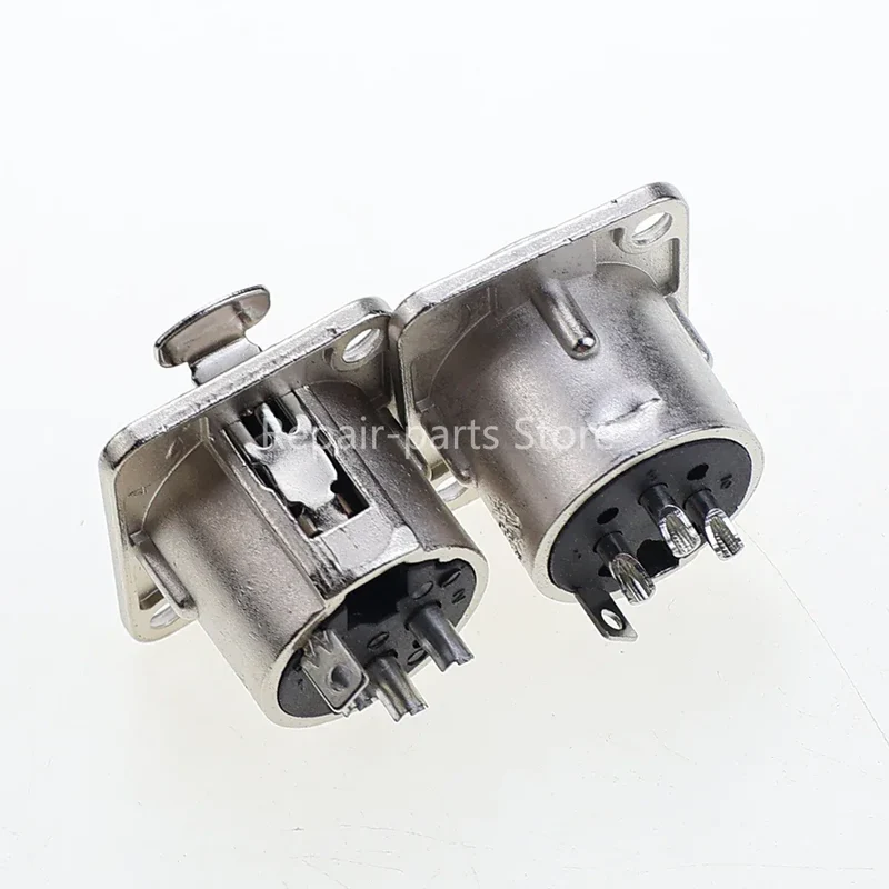 Male Female Panel Audio Microphone HF XLR 3pin Jack Plug Connector Black silver YS145BG YS146BG Copper Contact XLR Metal Socket