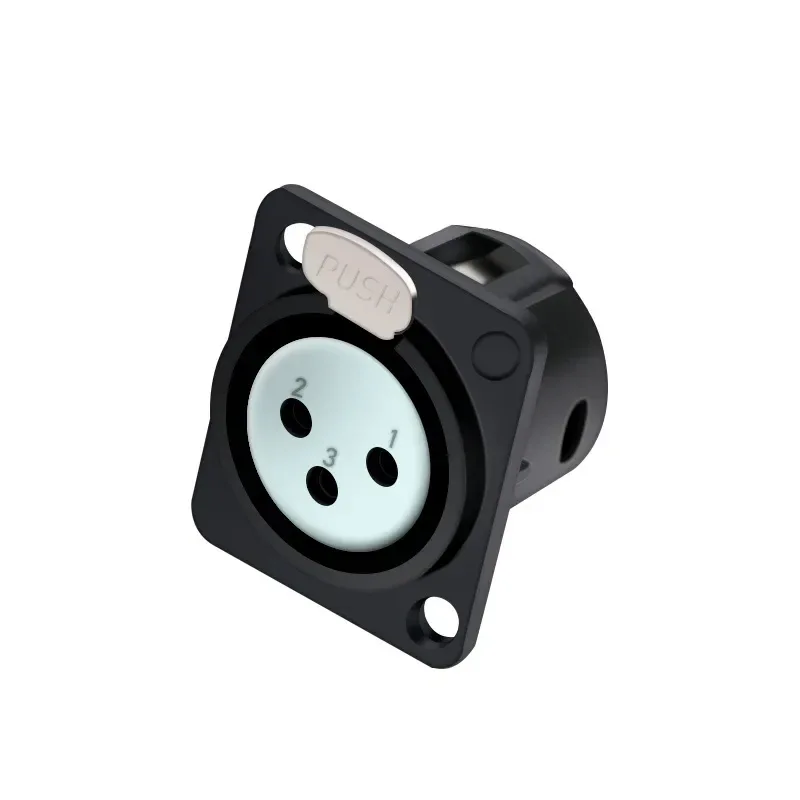 1pc 3Pin XLR Male/Female Panel Mount Chassis MIC Socket Audio Microphone Jack Plug Connector,Zinc Alloy Shell+Copper Contact