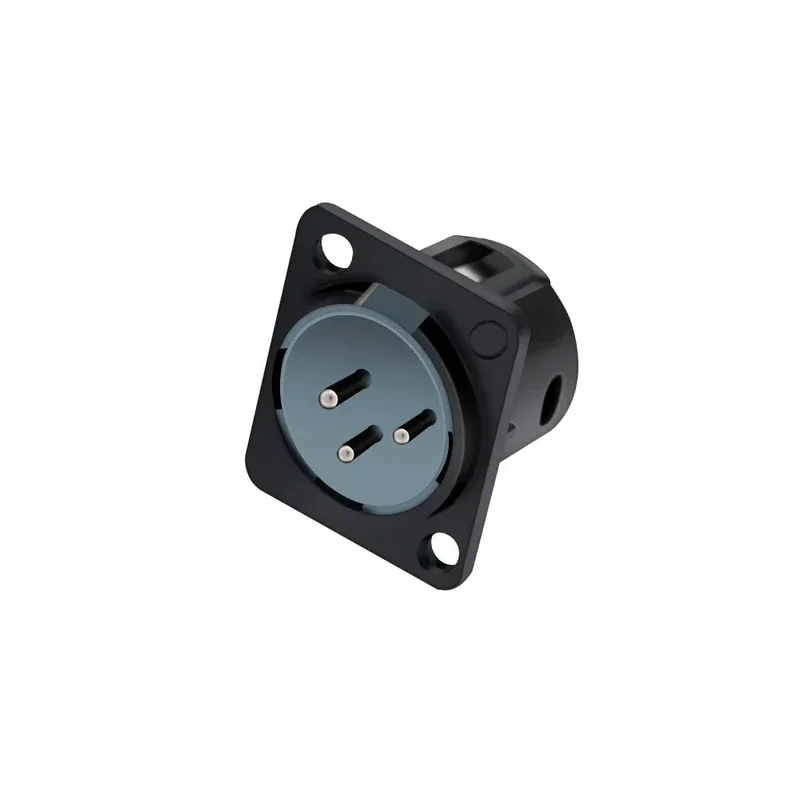 1pc 3Pin XLR Male/Female Panel Mount Chassis MIC Socket Audio Microphone Jack Plug Connector,Zinc Alloy Shell+Copper Contact