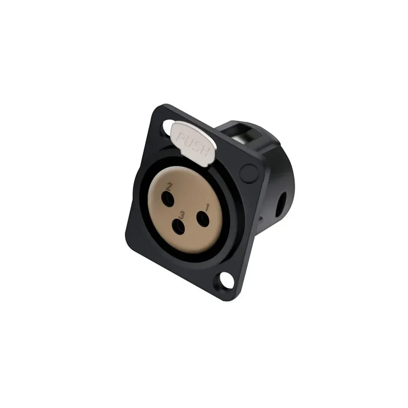 1pc 3Pin XLR Male/Female Panel Mount Chassis MIC Socket Audio Microphone Jack Plug Connector,Zinc Alloy Shell+Copper Contact