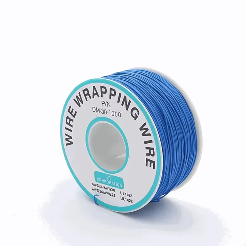 1Pcs 250M 30AWG Wire Cable 8 Color PCB Soldering Fly Iine Breadboard Jumper Colored Insulation Wrap Cable Tinned Pure Copper