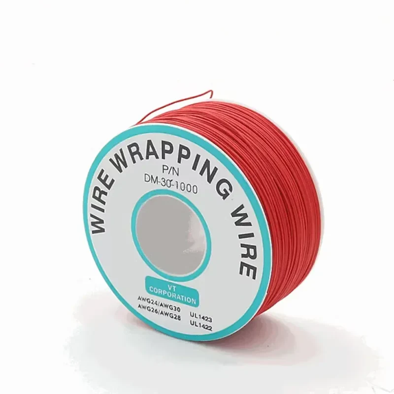 1Pcs 250M 30AWG Wire Cable 8 Color PCB Soldering Fly Iine Breadboard Jumper Colored Insulation Wrap Cable Tinned Pure Copper