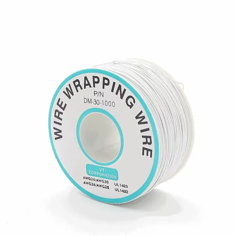 1Pcs 250M 30AWG Wire Cable 8 Color PCB Soldering Fly Iine Breadboard Jumper Colored Insulation Wrap Cable Tinned Pure Copper