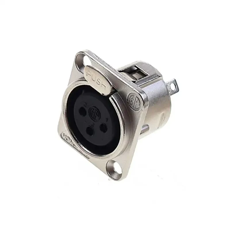 JCD XLR 3pin Male Female Panel Audio Microphone Mixer Plug Jack Connector YS145 YS146 Male Female 3 Core XLR Metal Socket