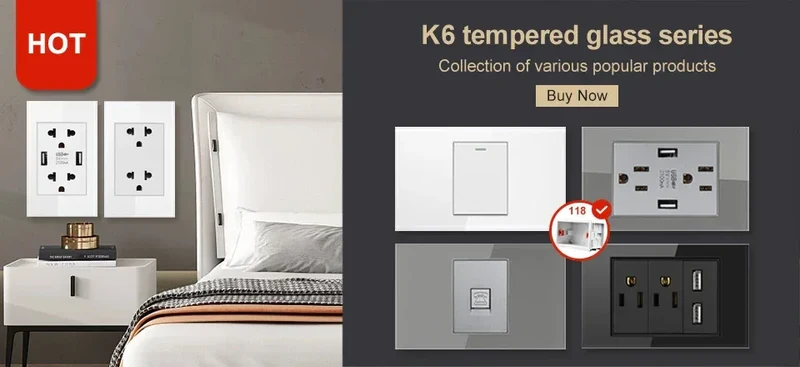 SRAN EU BR AU US standard Dimmer switch and 1 gang switch 16A Wall switch for home improvement tempered glass panel 118*72mm