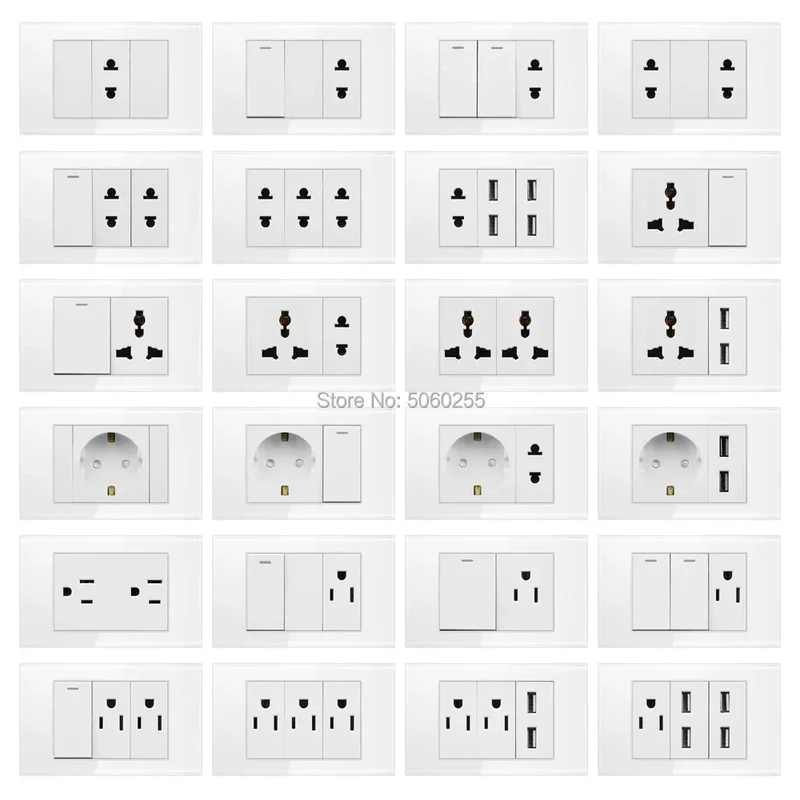 SRAN EU BR AU US standard Dimmer switch and 1 gang switch 16A Wall switch for home improvement tempered glass panel 118*72mm