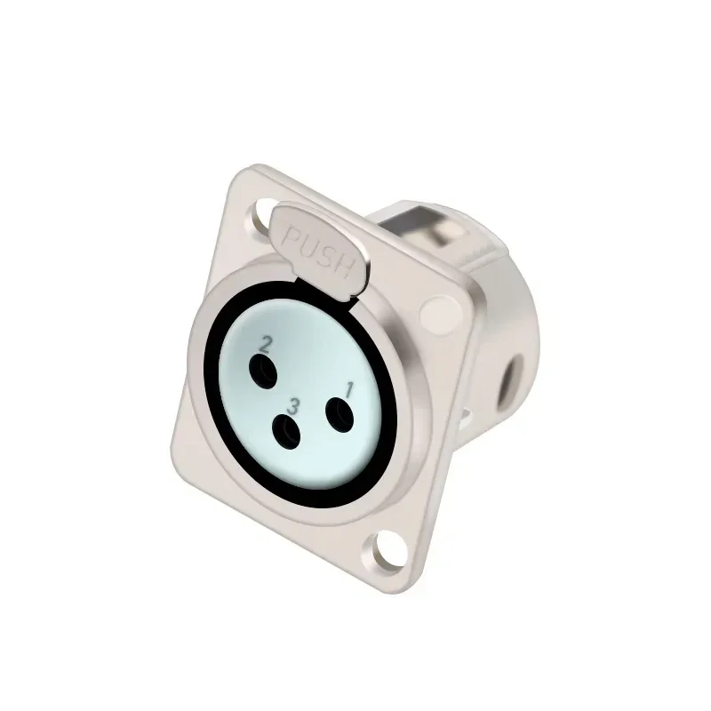 1pc 3Pin Male/Female XLR Speaker Panel Mount Chassis MIC Socket Adapter Audio Jack Connector,Zinc Alloy Shell+Copper Contact