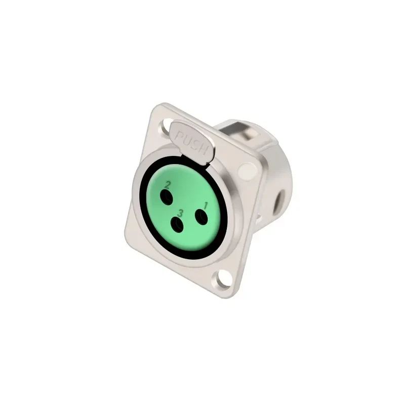 1pc 3Pin Male/Female XLR Speaker Panel Mount Chassis MIC Socket Adapter Audio Jack Connector,Zinc Alloy Shell+Copper Contact