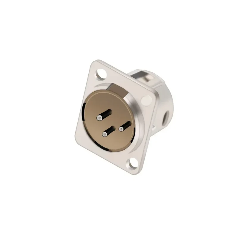 1pc 3Pin Male/Female XLR Speaker Panel Mount Chassis MIC Socket Adapter Audio Jack Connector,Zinc Alloy Shell+Copper Contact