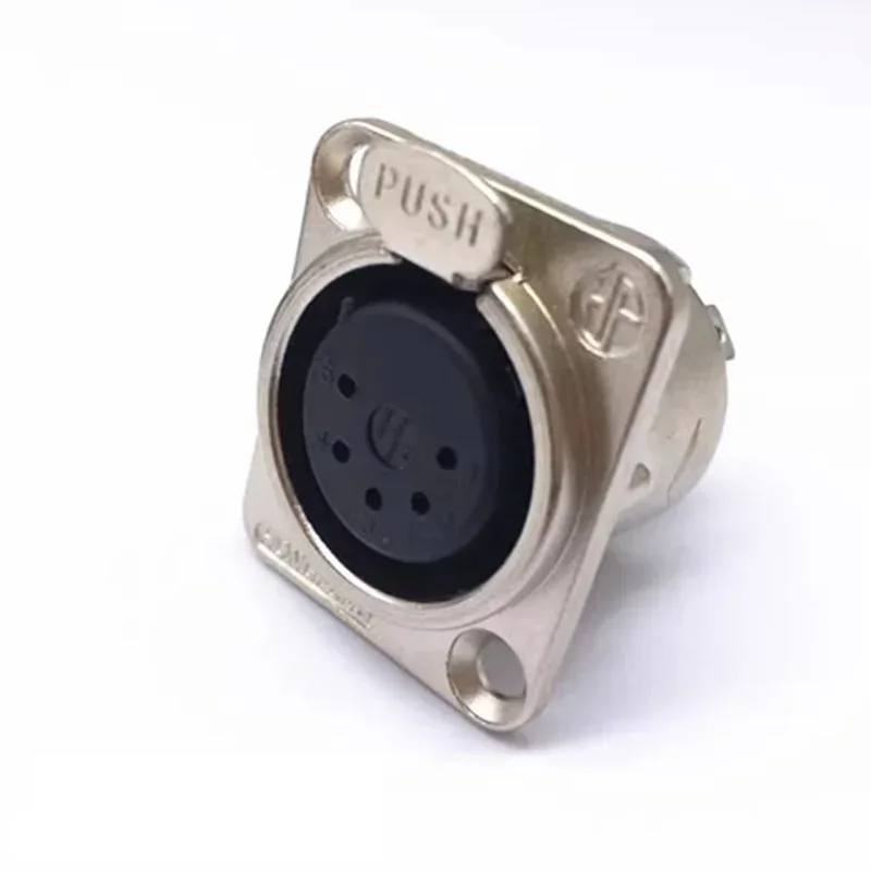 5pcs XLR Connector 3pin 4pin 5pin Male Female Panel Audio Microphone Jack Plug Connector Copper Contact Metal XLR Socket
