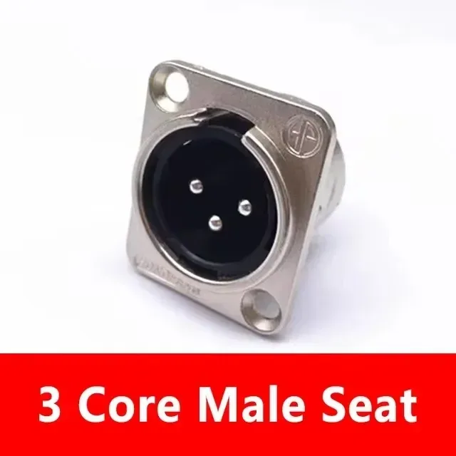 5/20/100Pcs XLR 3/4/5Pin Plug Male Female Jack XLR Socket with Copper Contact Panel Connector for Audio Microphone
