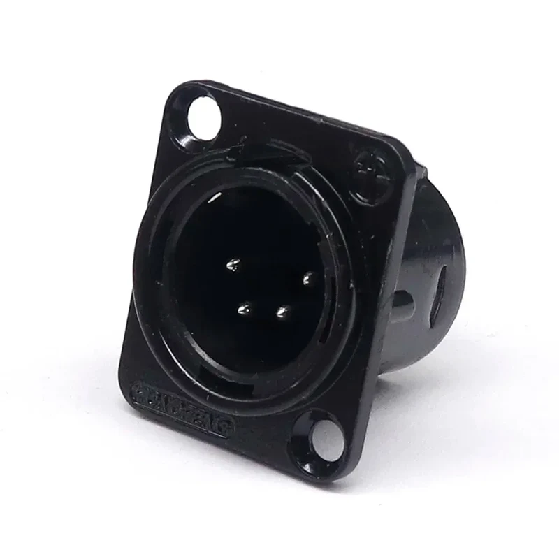 3pin black HF XLR connector 3pin D male female audio microphone socket for 86 panel YS145 YS146 YS145BG YS146BG