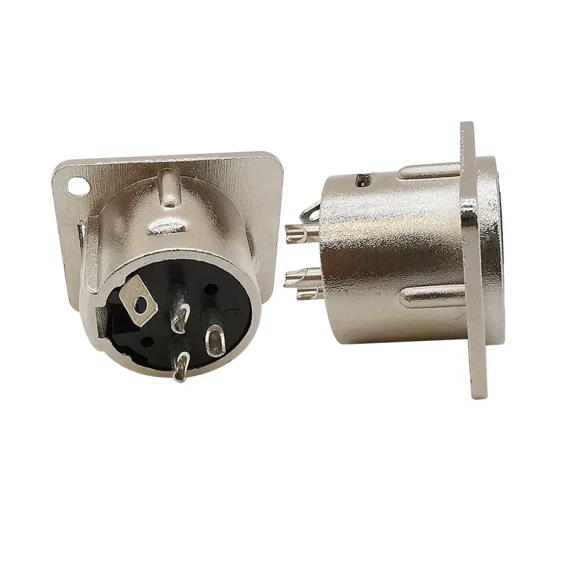 5/10Pcs 3Pin Metal XLR Socket Male Female Panel Mount Chassis Socket Audio Microphone Jack Plug Connector