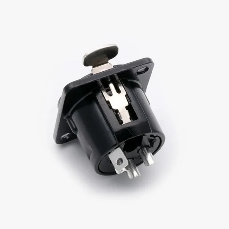 1pc 3pin XLR female socket connector, for Microphone/MIC, Panel Mount, Metal Shell +Copper Contact