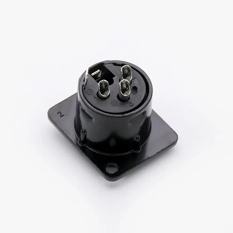 1pc 3pin XLR female socket connector, for Microphone/MIC, Panel Mount, Metal Shell +Copper Contact