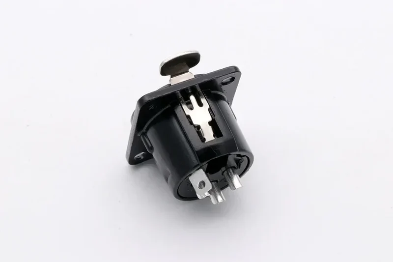 1pc 3pin XLR female socket connector, for Microphone/MIC, Panel Mount, Metal Shell +Copper Contact