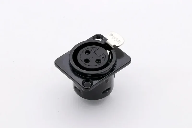 1pc 3pin XLR female socket connector, for Microphone/MIC, Panel Mount, Metal Shell +Copper Contact