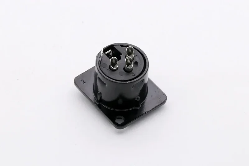 1pc 3pin XLR female socket connector, for Microphone/MIC, Panel Mount, Metal Shell +Copper Contact