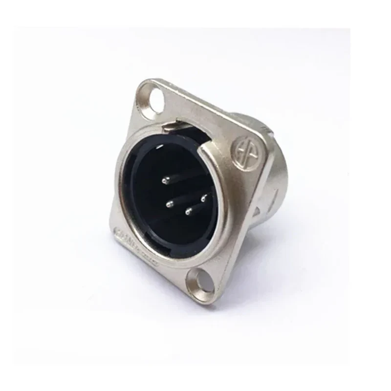 1pcs 3,4,5,6,7 pin Male/Female Black/Silver Metal Square XLR Speaker Panel mount socket Connector