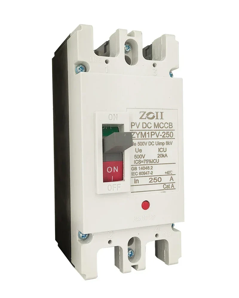 Solar Molded Case DC Circuit Breaker MCCB Overload Protection Switch Protector Solar Photovoltaic PV 150A 250A Battery Isolator